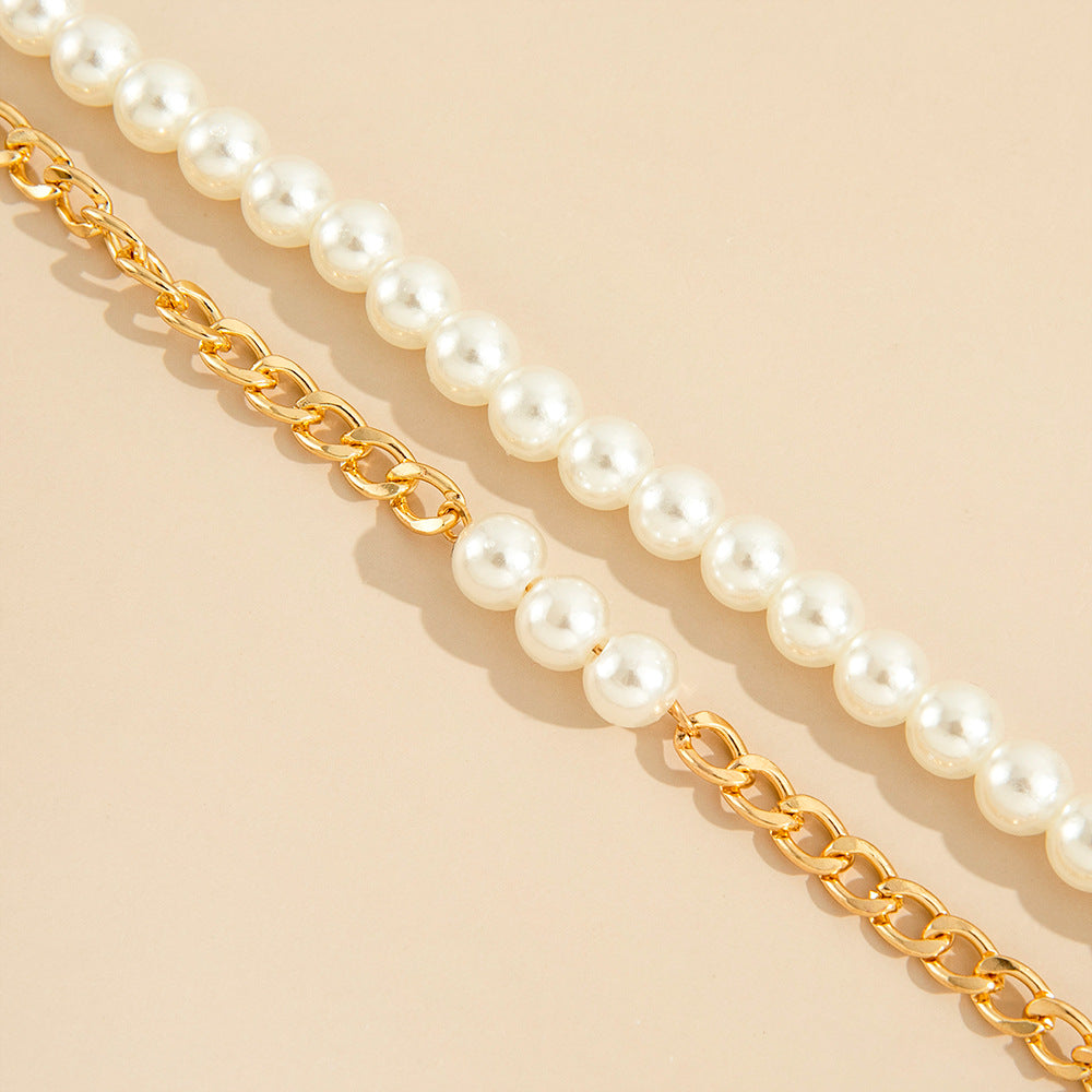 Anklet Pearl and chain two-piece for Women