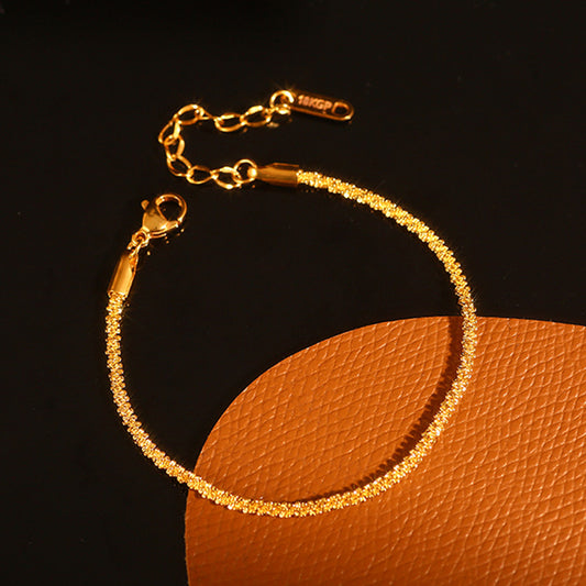 Anklet 18k Gold Exquisite Versatile High-end Gypsophila Design