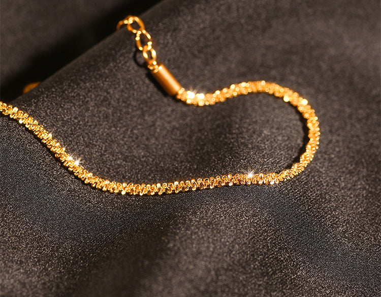 Anklet 18k Gold Exquisite Versatile High-end Gypsophila Design