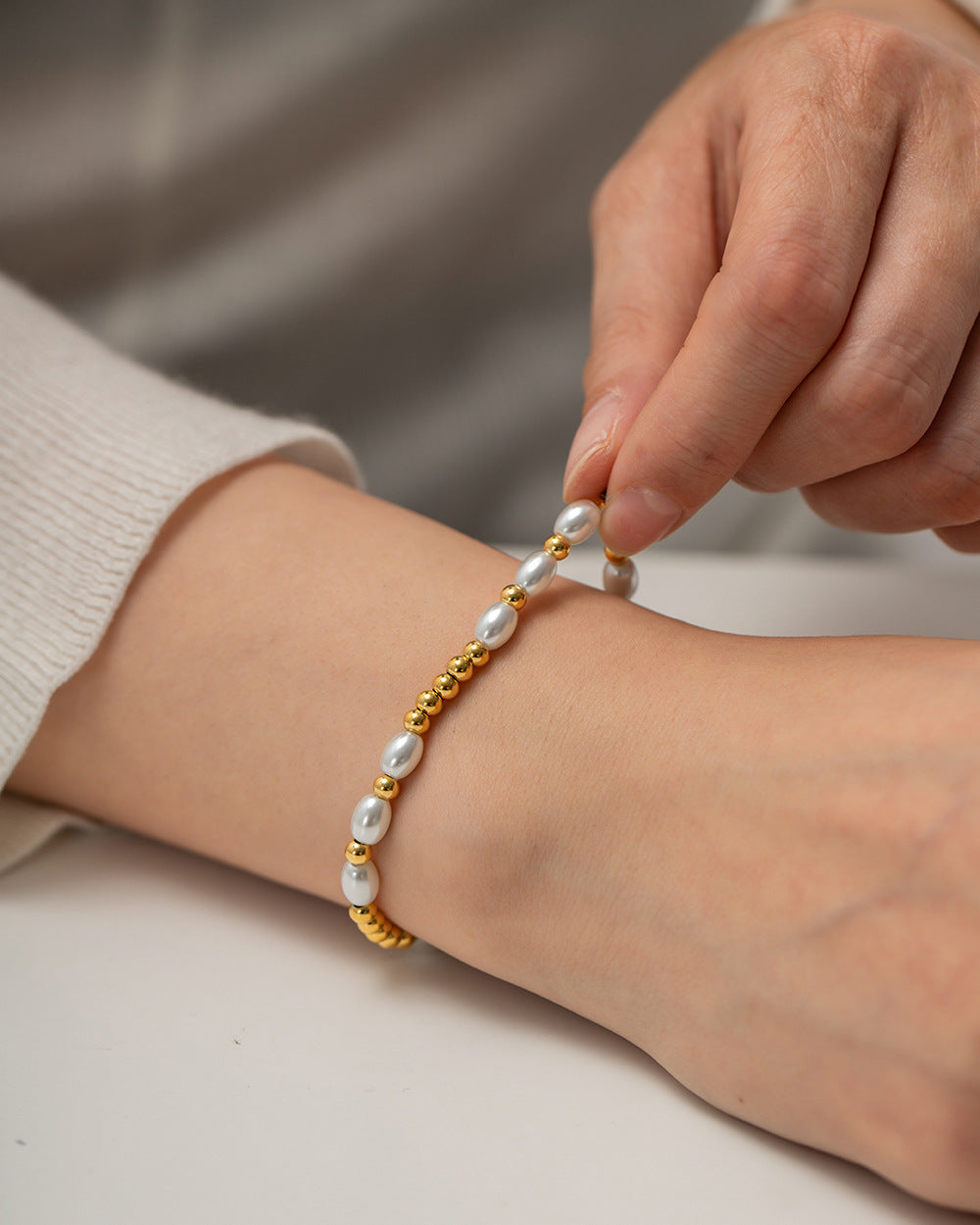 Bracelet 18K Gold Versatile and Exquisite Pearl