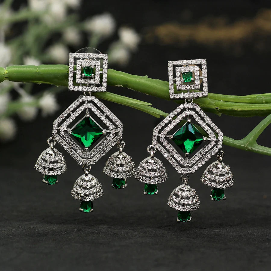 American Diamond Earrings Bridal Wedding Gift Jewelry For Women