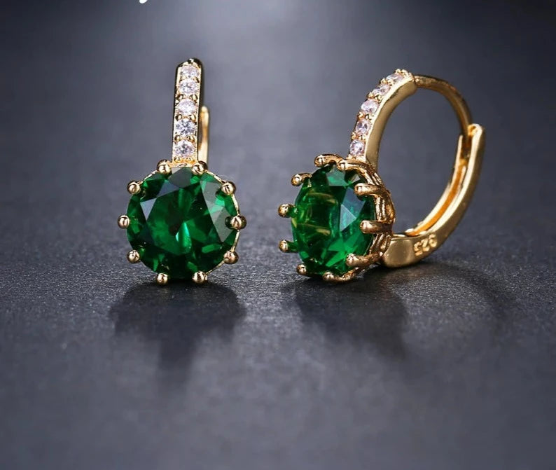 Earrings For Women Fashion Studs 9 Colors AAA CZ Element  Wedding Party Gift Jewelry