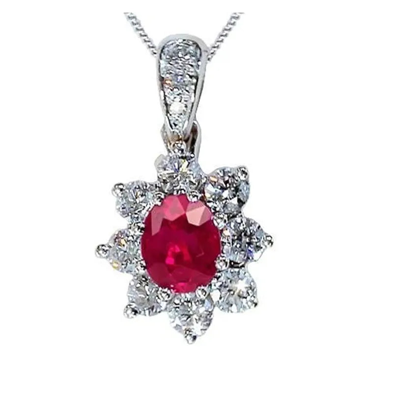 Necklace Women with Brilliant Cubic Zirconia Pendant Geometrical Design Jewelry