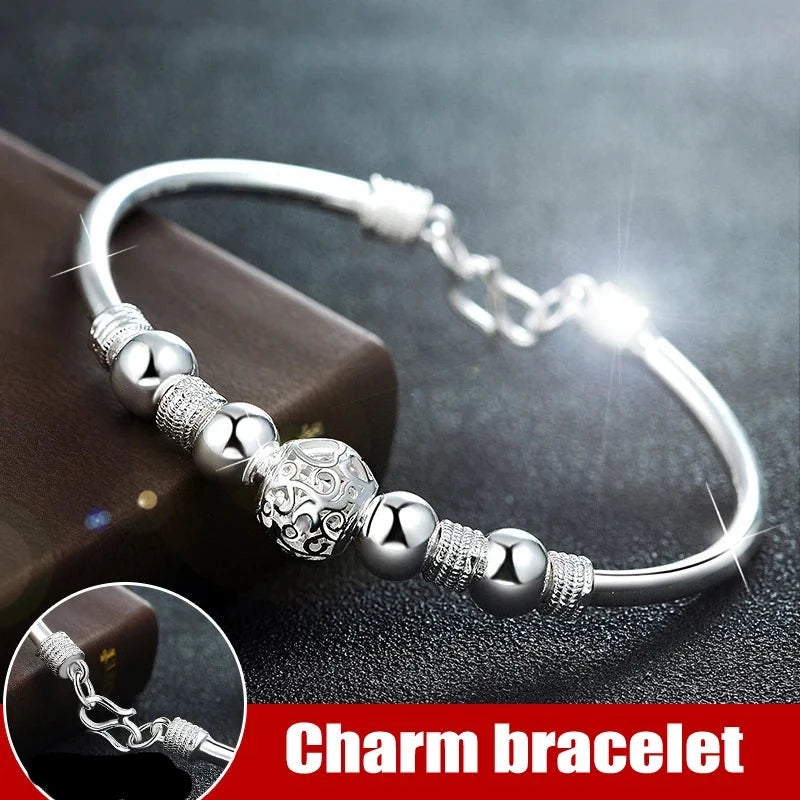 Bracelet For Women 3 Style New 925 Sterling Silver Lucky Charm Bangles Fashion Jewelry