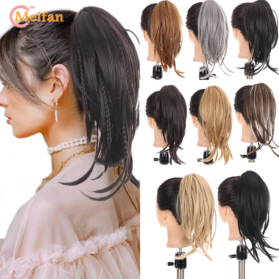 Hair Extension For Women Braids Hair Tail Claw Ponytail Braiding Hairpiece Accessories