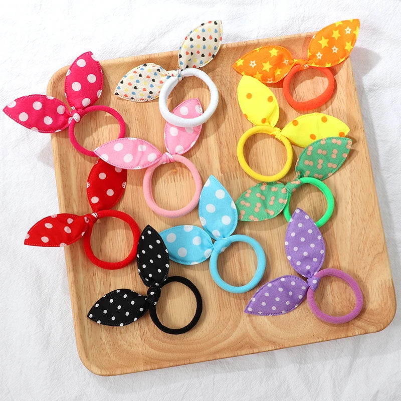 Hair Bands Girls 10Pcs Multi Color Rabbit Ear Hair Accessories Ornaments