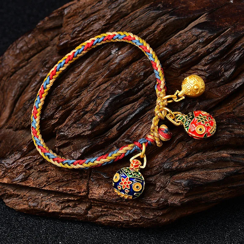 Bracelet Colorful Rope Lucky Bracelet Golden Ancient Gold Roasted Blue Hand String Gift Jewelry