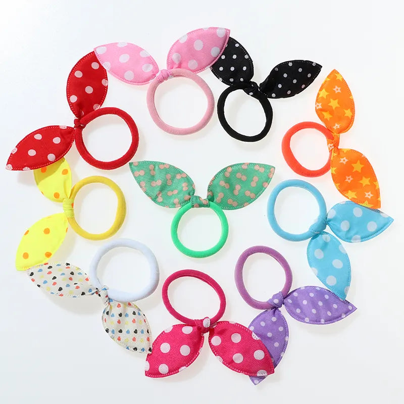 Hair Bands Girls 10Pcs Multi Color Rabbit Ear Hair Accessories Ornaments