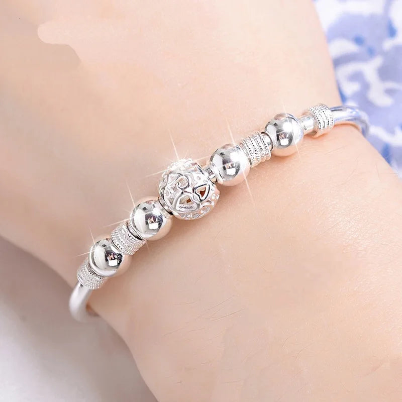 Bracelet For Women 3 Style New 925 Sterling Silver Lucky Charm Bangles Fashion Jewelry