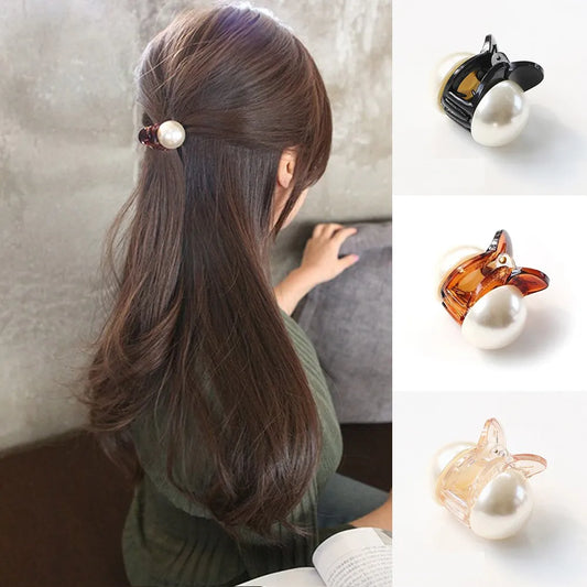 Hairpins For Women Sweet Mini Round Pearl Girls Hair Claw Hair Accessories