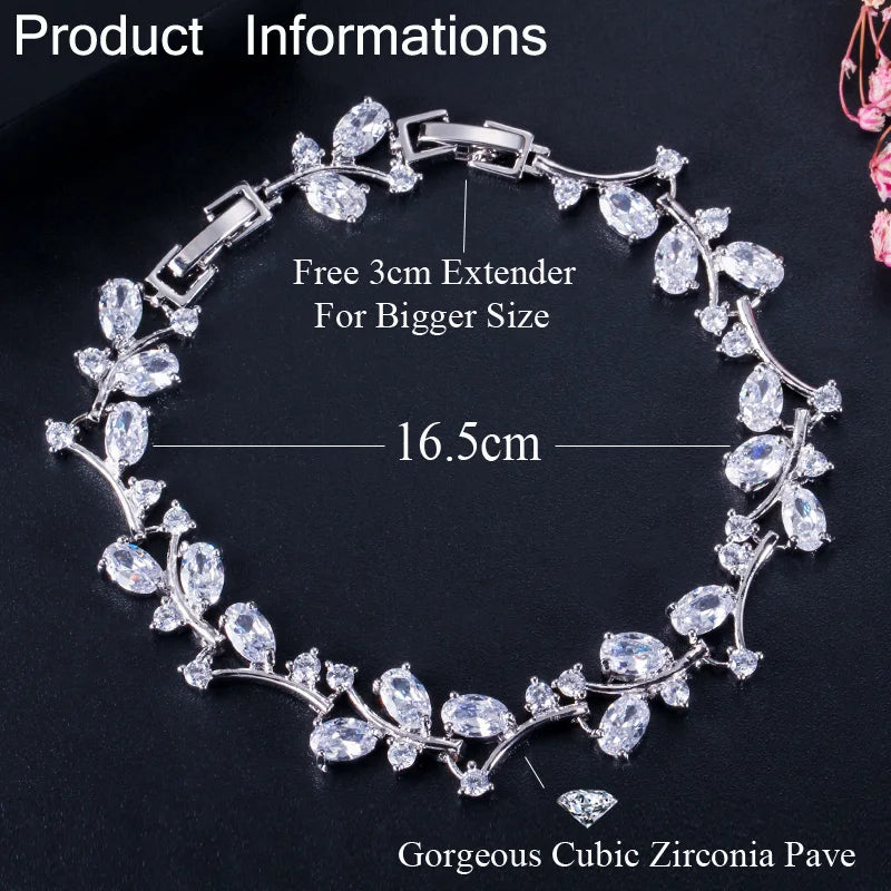 Bracelets Bangle for Women Zircons Austrian Crystal Rhinestone 6 Colors White Gold Handmade  Bracelet