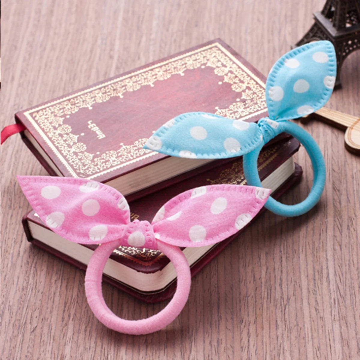 Hair Bands Girls 20/40/80PCS Cute Candy Colors Rabbit Printing Ponytail Holder Tie Rope Fashion Hair Accessories Hair Ties