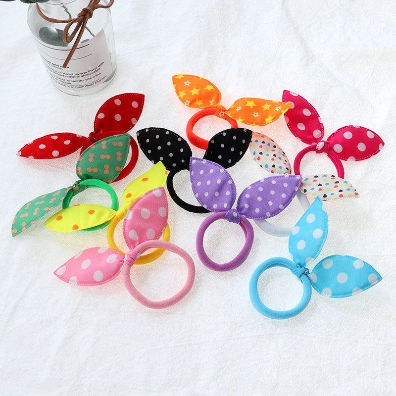 Hair Bands Girls 10Pcs Multi Color Rabbit Ear Hair Accessories Ornaments