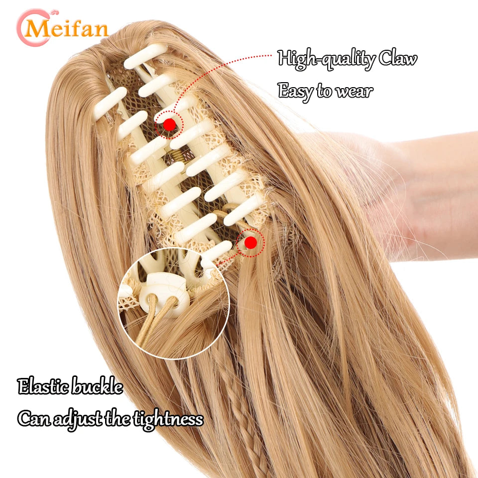 Hair Extension For Women Braids Hair Tail Claw Ponytail Braiding Hairpiece Accessories