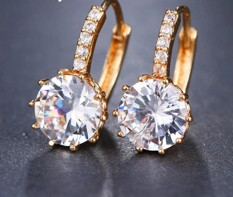 Earrings For Women Fashion Studs 9 Colors AAA CZ Element  Wedding Party Gift Jewelry