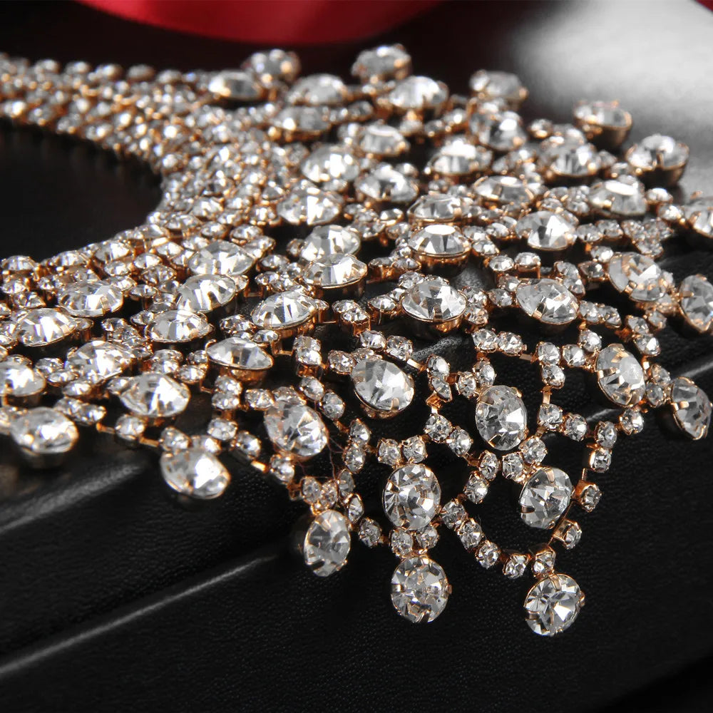 Necklace for Women Sparkling Rhinestone  Engagement Party Wedding Fashion Jewelry