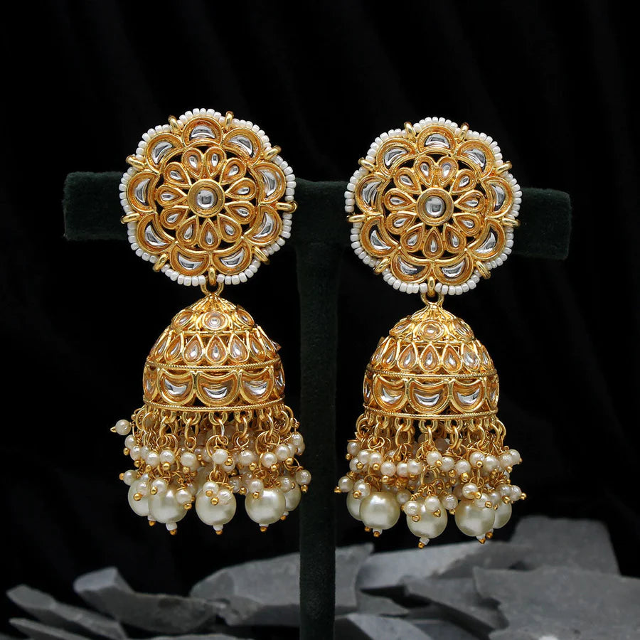 Kundan Earrings Women 7 Colors & Designs Big Jhumka Party Wedding Gift Jewelry