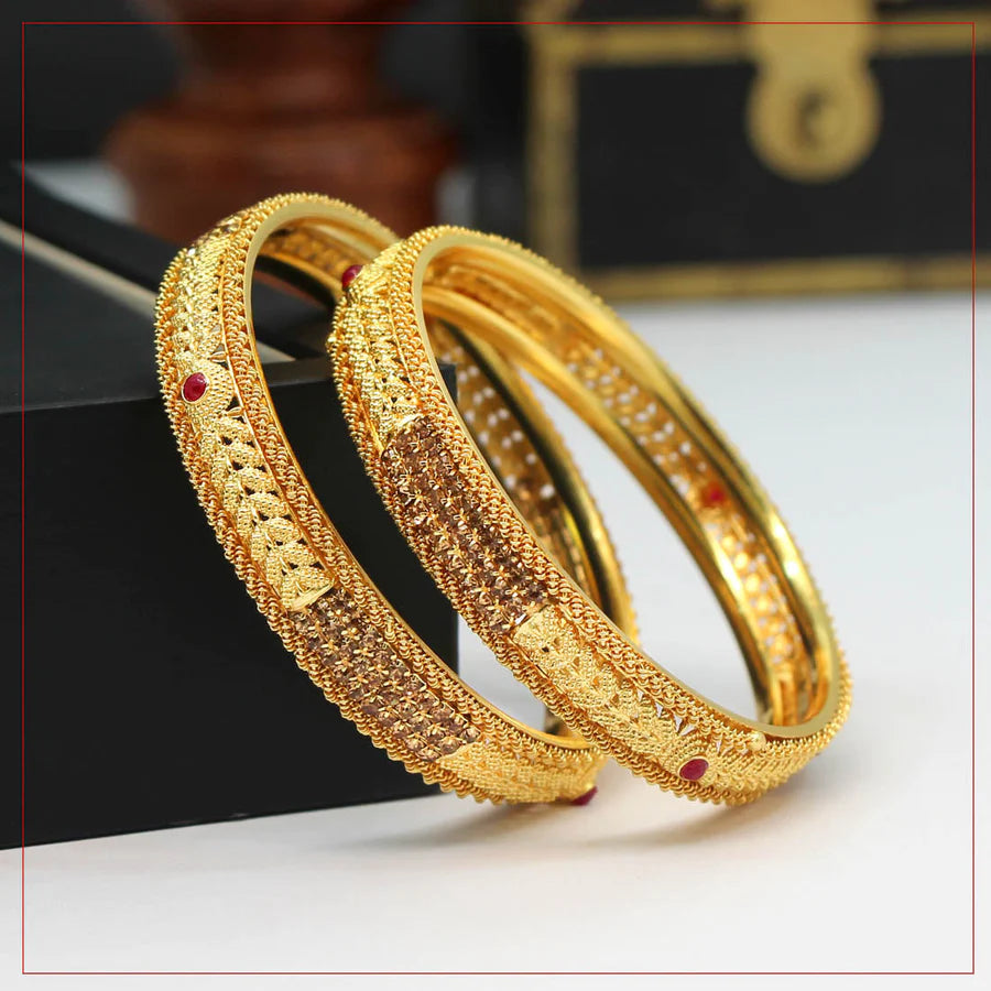 Multi Color Set Of Bangles For Women Braided Design Gold Plated Wedding Party Gift Party Hand Jewelry