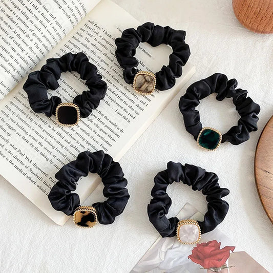 Hair Ties Beads Women Fashion Elegant Scrunchies Rubber Bands Ponytail Holders Hair Accessories