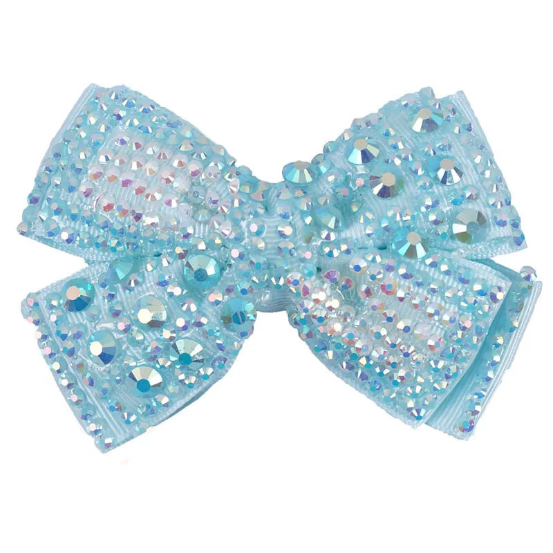 Hair Bows For Girls Full Rhinestone Pearl Hair Clips