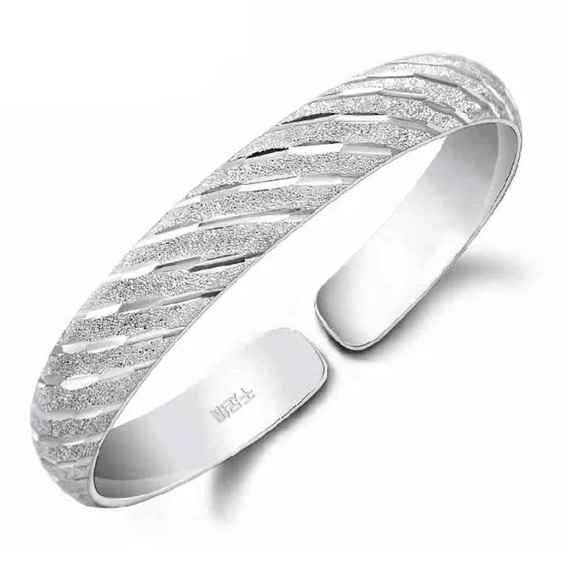 Bracelet Bangles For Women/Men Girls 925 Sterling Silver Geometry Popular Cuff Luxury Jewelry Accessories