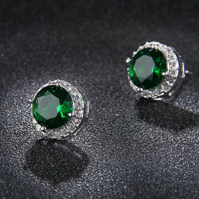 Earrings for Women Luxury High Quality Inlay CZ Green Drop Earrings Zircon Crystal Engagement Party Statement Jewelry