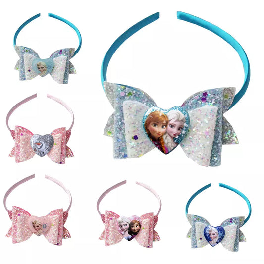 Headband Girls Cartoon Anime Figures Frozen Princess Elsa Anna Hair Accessories Gifts