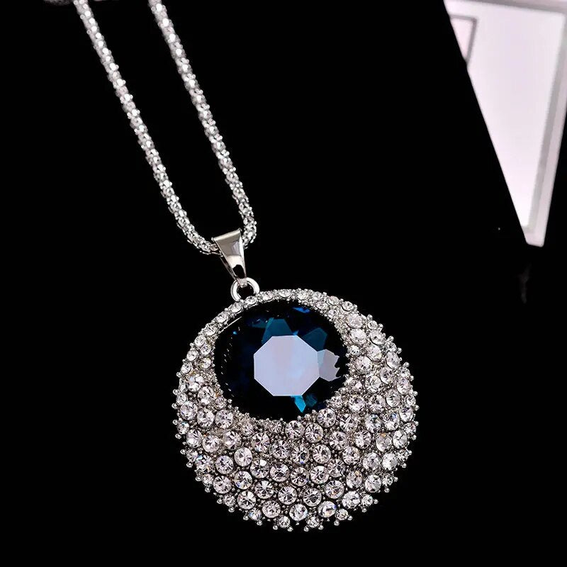 Necklaces Vintage Crystal Long Pendant Women