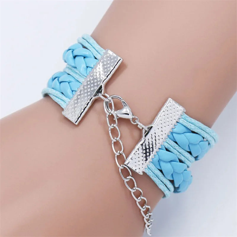 Bracelet For Girls Disney Princess Frozen Elsa Anna Cinderella Moana Princess Anime Figure Series Gemstone Wristband Girl Jewelry Gifts