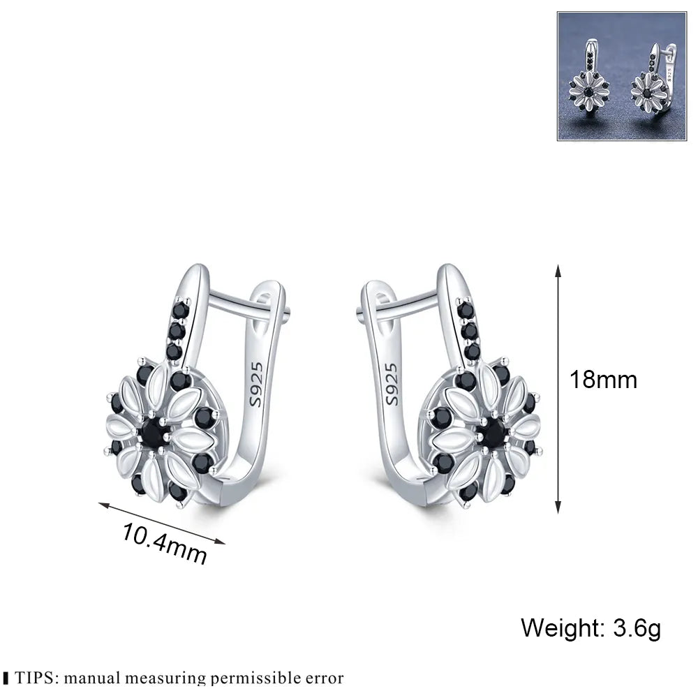 Earring Hoop style New for Women Classic S925 Silver Color Trendy Fashion Jewelry