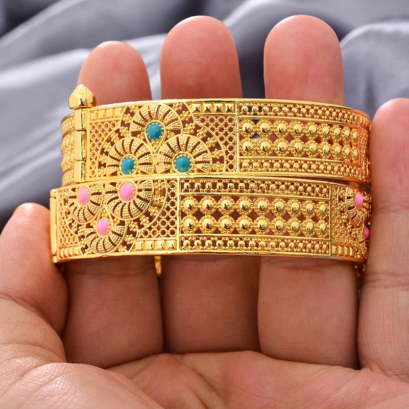 Bangles For Women Luxury Gold Plated Bracelet Fashion Wedding Party Jewelry