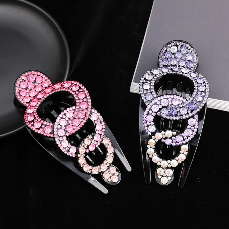 Hairpin for Mom Large Crystal Rhinestone Duck Mouth Clip Headwear Accessories Mother's Day Gifts