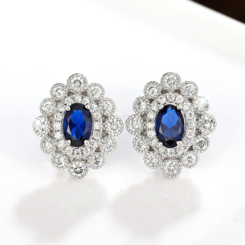 Earring Studs Chic Earrings Bright Zirconia  Daily Life Trendy Teen Girls Fashion