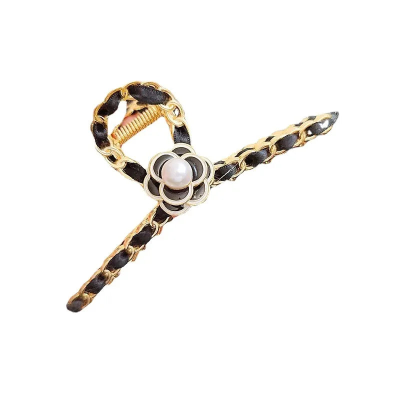 Hair Claw For Women Luxury jewelry Camellia Crab Hair Pins Party Hair Accessories