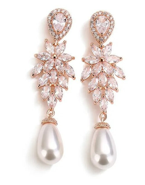 Rose Gold with crystal gemstones