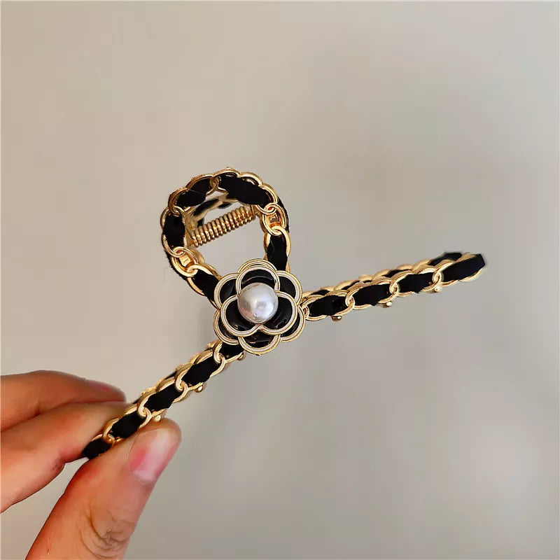 Hair Claw For Women Luxury jewelry Camellia Crab Hair Pins Party Hair Accessories