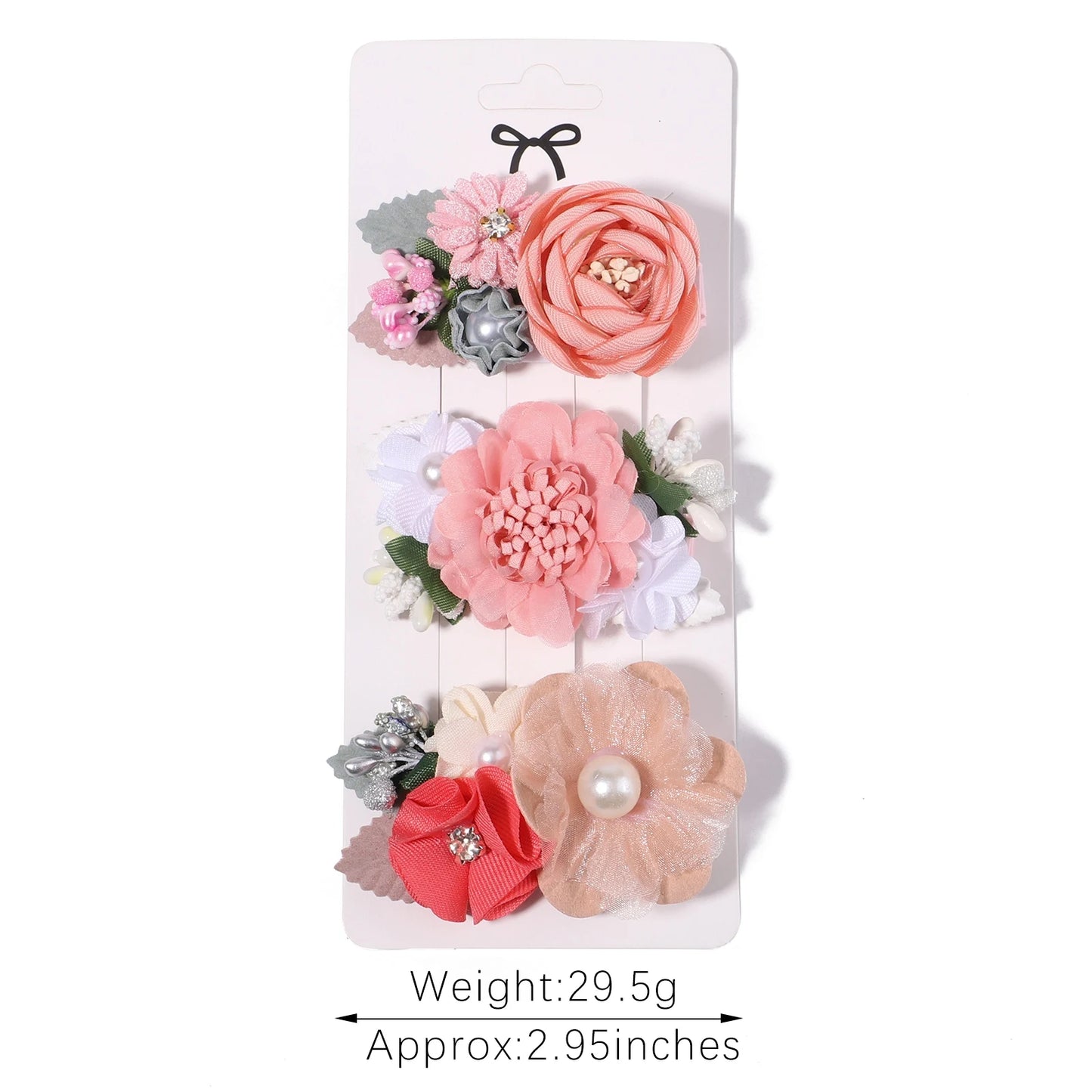 Hair Clip For Kids Girls 3Pcs/Set Artificial Flower Cute Pink Flowers Barrettes Hair Decorate Hair Accessories