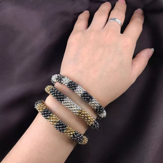 Bracelet For Women Men Creative Design Fashion Hip Hop Punk Elastic Bracelet Imitation Snakeskin Pattern Accessories Jewelry