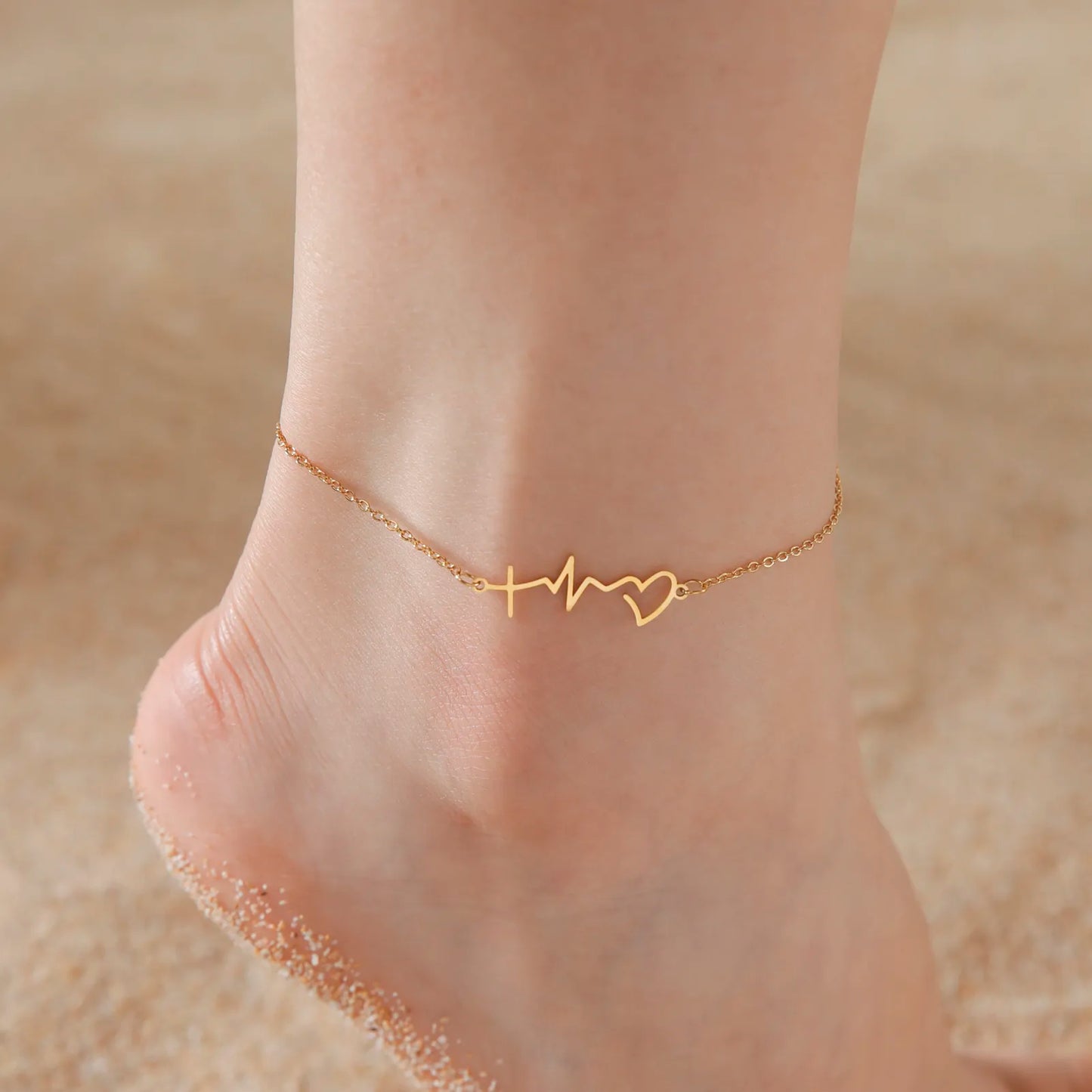 Anklets for Women Cute Walking Cat Stainless Steel Jewelry