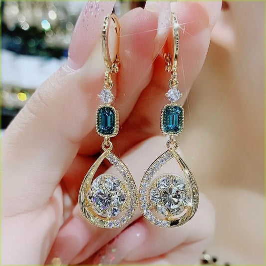 Earrings for Women Fashion Zircon Water Drop Earrings with French  Wedding Parties Anniversary Gift Jewelry