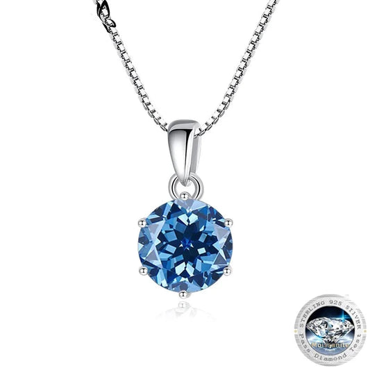 Necklace For Women 1 CT Real Moissanite Pendant Top Quality 925 Sterling Silver Wedding Party Bridal Fine Jewelry