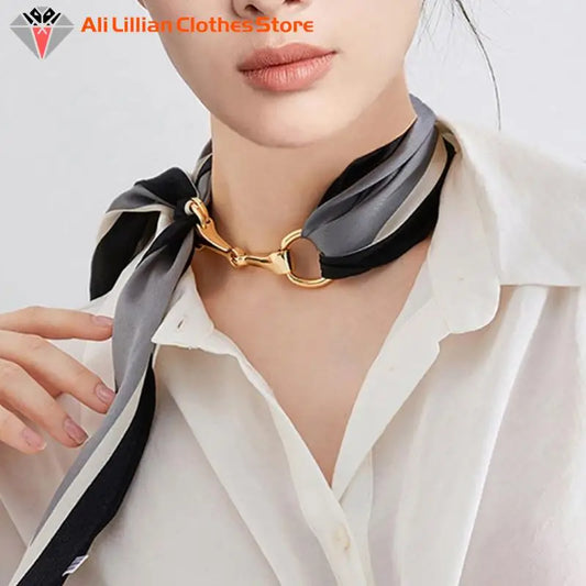 Buckle Brooch Women Shawl Ring Clip Scarves Fastener Crystal Silk Female Classic Gift Jewelry