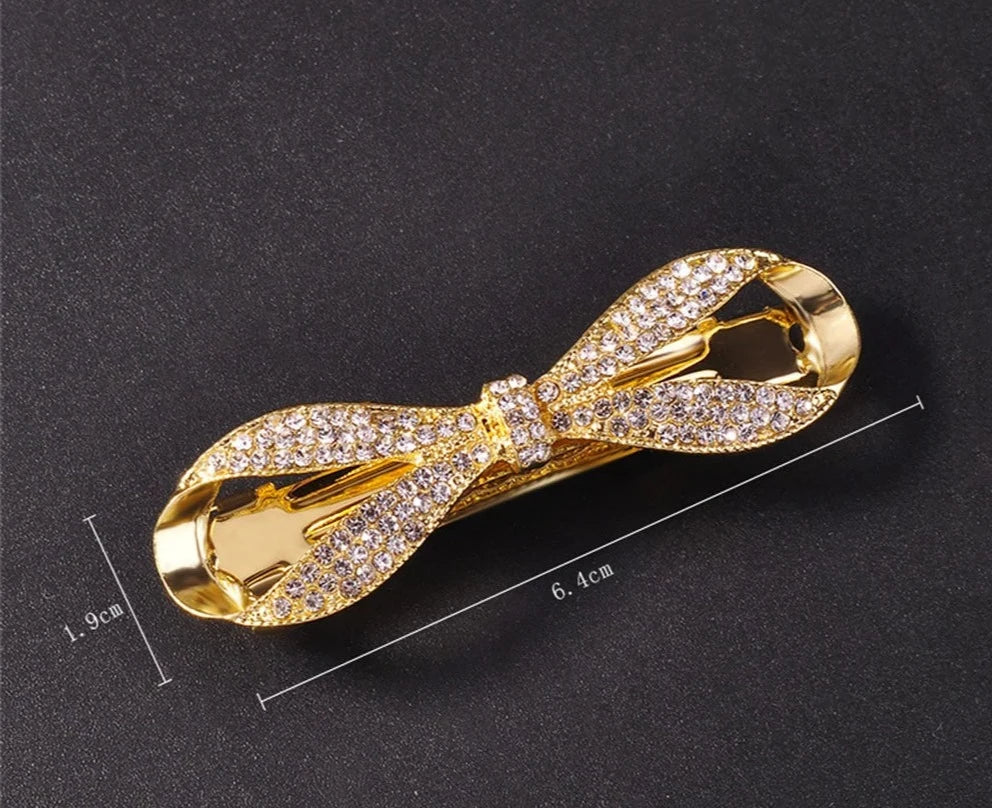 Hair Clips For Women Crystal Pearl Bow Rhinestone Hairpins Elegant Bows For Wedding  Hair Accessories