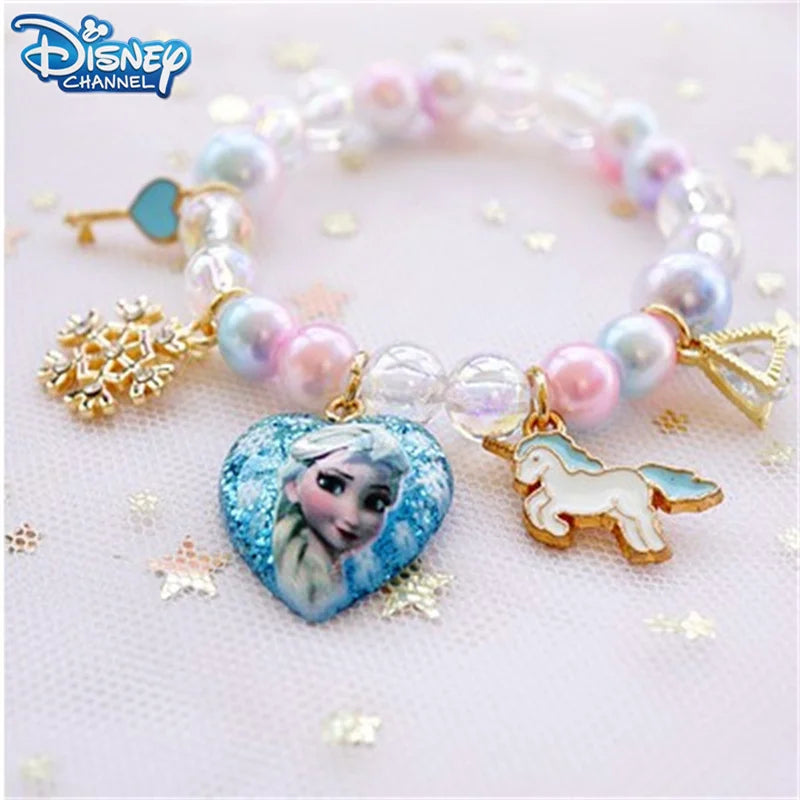 Bracelet Girls Disney Frozen Elsa Anna Cartoon Cosplay Princess Anime Cute Beaded Birthday Gift Costume Accessories Jewelry