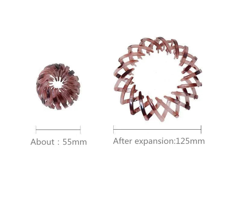 Hair Claws women Fashion Crystal Rhinestone Bun Clips Bird Nest Expanding Hair Accessories