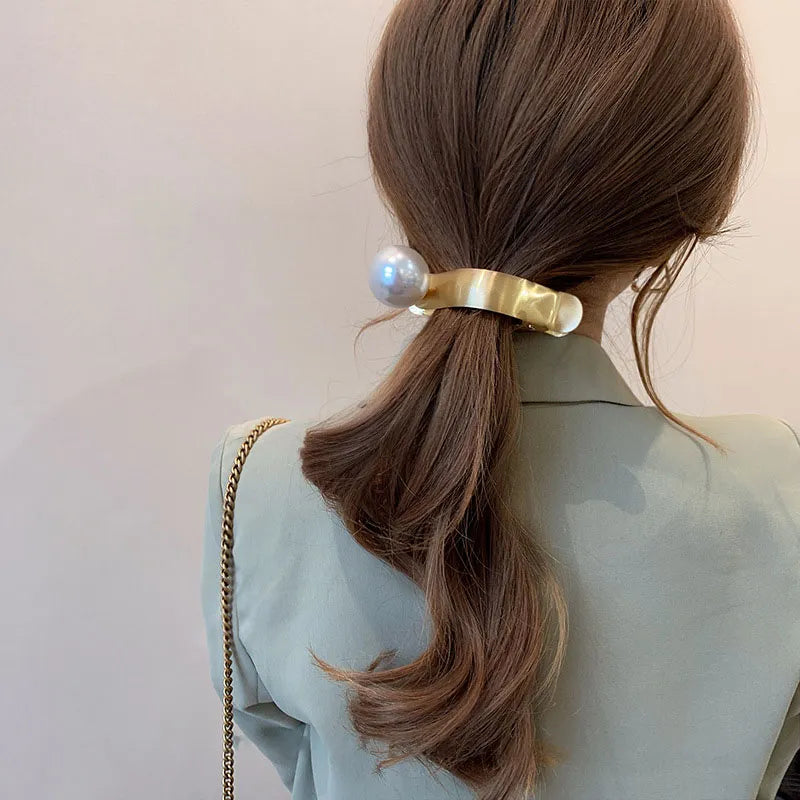 Hair Clips Women Fashion Metal Pearl Temperament Duckbill Hair Styling Tools Hair Accessories