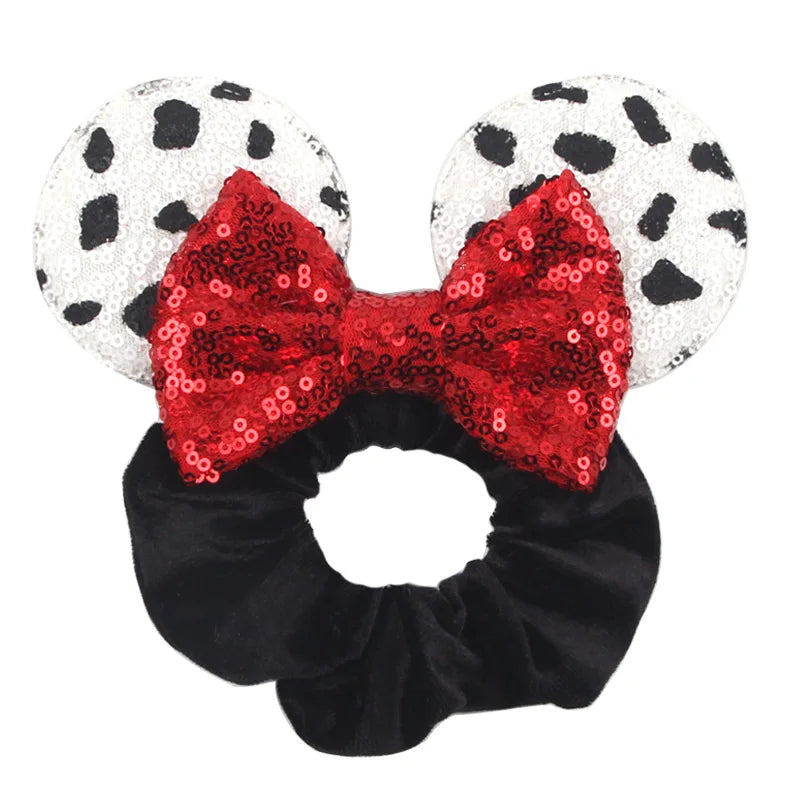 Hairband Hair Scrunchies Girls Classic Mermaid 2.8"Mouse Ears Rope Ponytail Elastic Hair Accessories