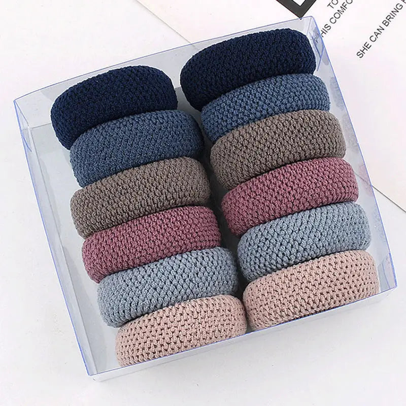 Hair Bands Women Girls 6PCS New Fashion Thicken Ponytail Holders Elastic Hair Accessories