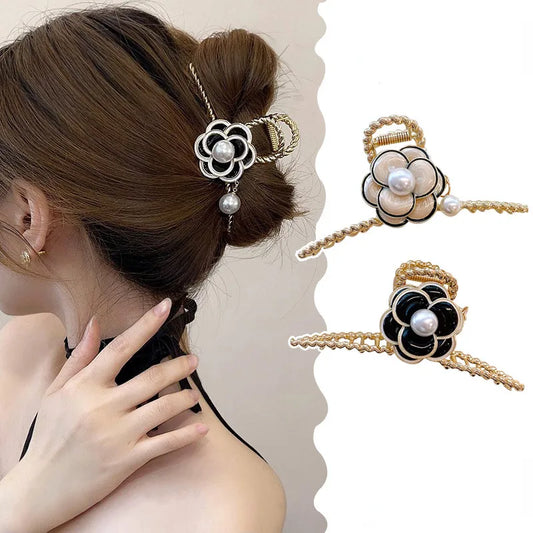 Hair Claw Clip For Women Retro Pearl Flower Crab Shark Clips Barrettes Luxury Fashion Hair Accessories