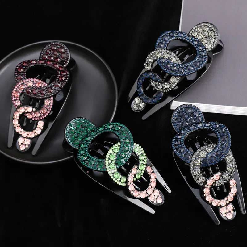 Hairpin for Mom Large Crystal Rhinestone Duck Mouth Clip Headwear Accessories Mother's Day Gifts